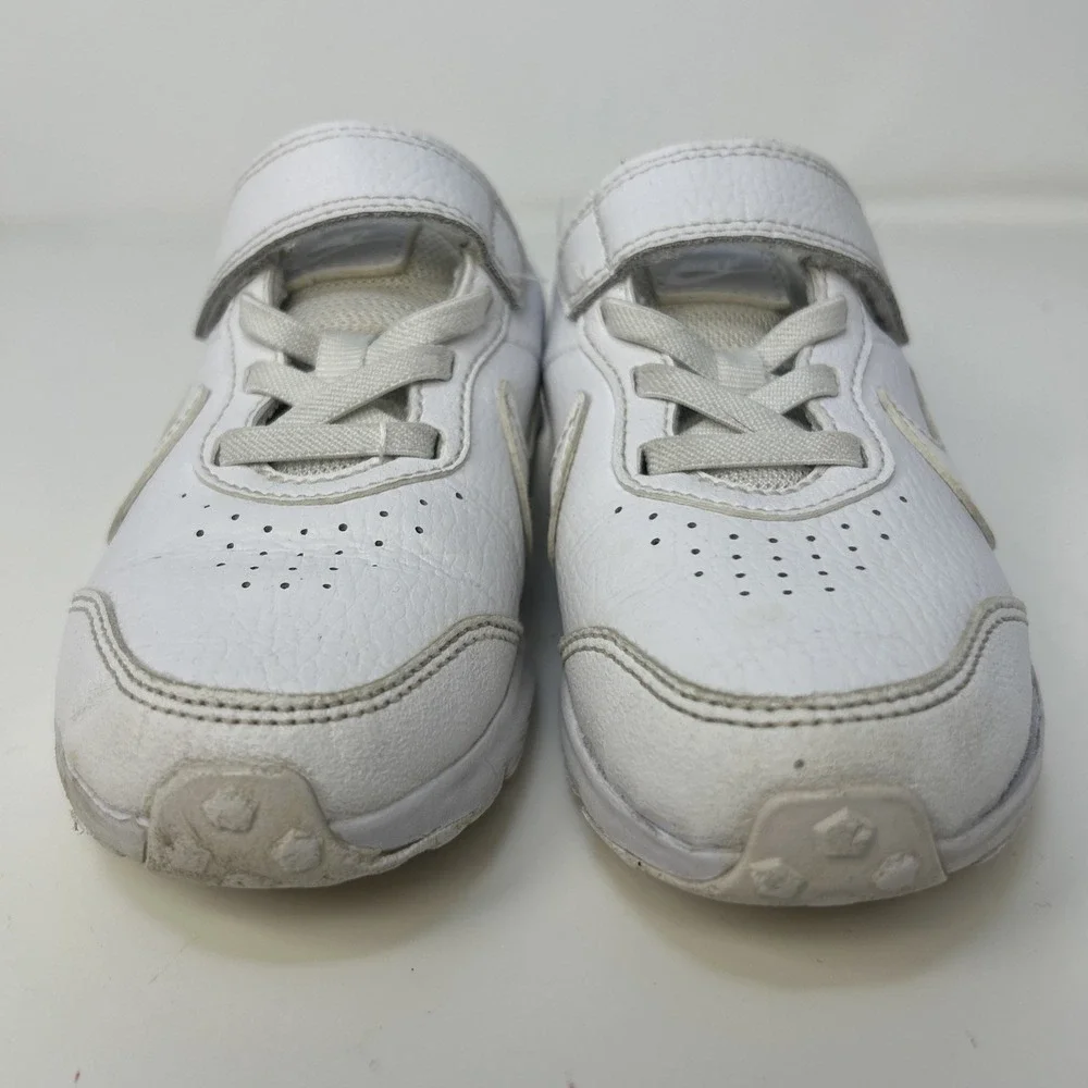 Nike Varsity Leather PSV Running Shoes,‎ Toddler Size 10.5C White CN9393-101